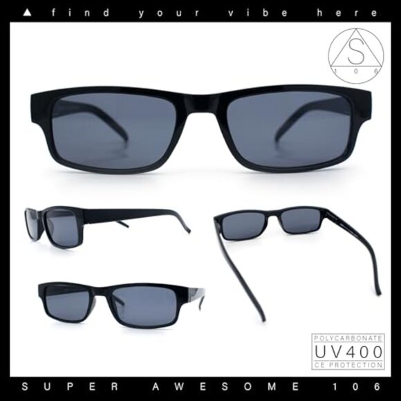 Rectangular Plastic Frame Sunglasses with UV400 Polycarbonate Lenses main image 4